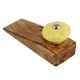 2 Pieces Yellow Wheel Flower Ceramic Wooden Door Stopper